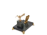 Настольный прибор Самолет с двумя держателями для ручек