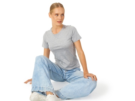 Футболка Heavy Super Club женская, пепельно-серый