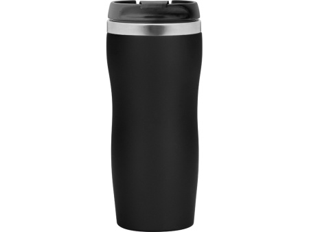 Термокружка Mony Steel 350 мл, soft touch, черный