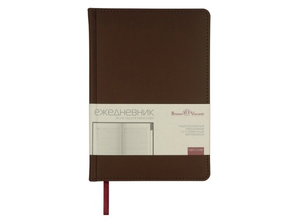 Ежедневник недатированный А5 Velvet Index (коричневый)