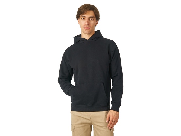 Толстовка с капюшоном оверсайз Berlin унисекс, черный