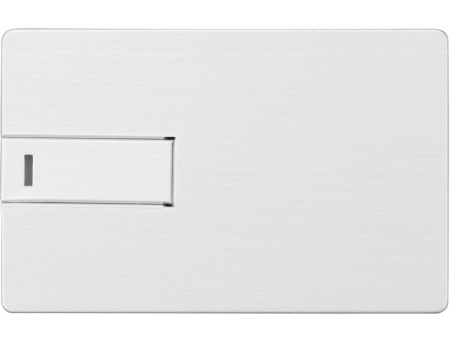Флеш-карта USB 2.0 64 Gb в виде металлической карты Card Metal, серебристый