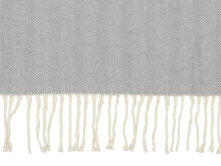 Плед Ёлочка 150х180 см. ПРЕМИУМ (серый однотонное)