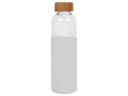 Бутылка для воды стеклянная Refine, в чехле, 550 мл, белый