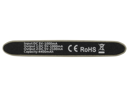 Портативное зарядное устройство Мун с 2-мя USB-портами, 4400 mAh, бронзовый