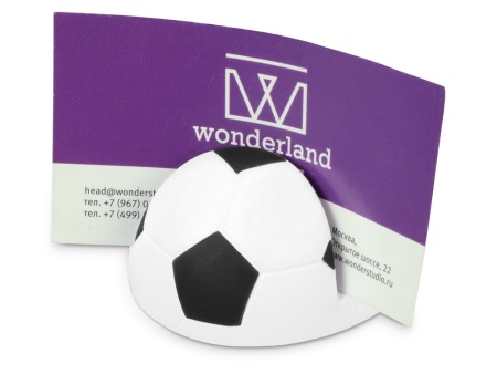 Подставка для визиток Футбол, белый/черный
