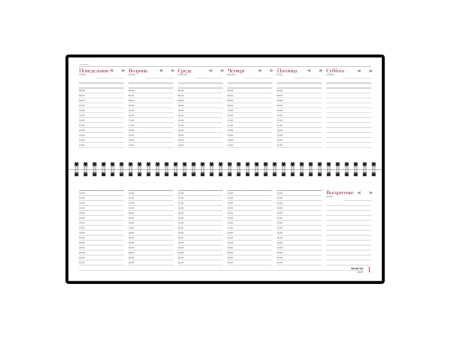 Планинг недатированный Бумвинил, зеленый