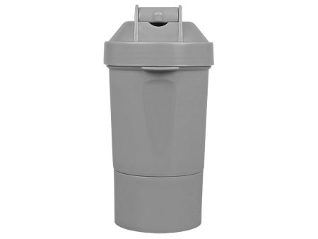 Шейкер для спортивного питания Level Up, серый