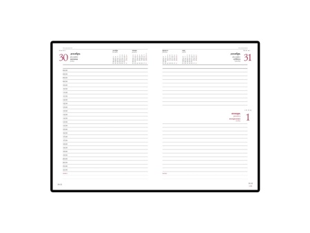 Ежедневник А5 датированный Leader 2024, черный