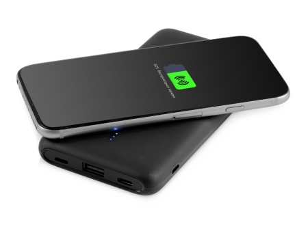 Внешний беспроводной аккумулятор с подсветкой лого Reserve X v.2 (ярче подсветка), 8000 mAh