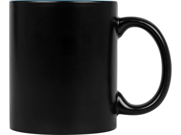 Кружка с покрытием для гравировки Subcolor BLK, черный/голубой