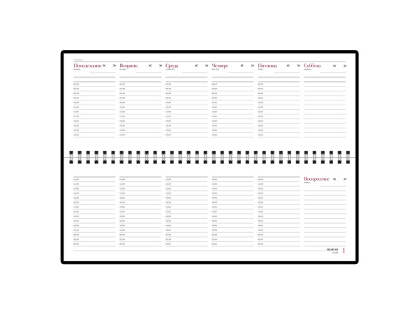 Планинг недатированный  Velvet синий