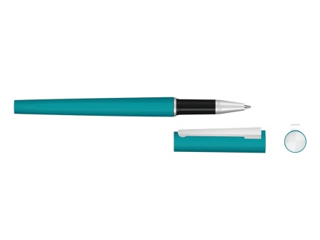 Ручка металлическая роллер Brush R GUM soft-touch с зеркальной гравировкой