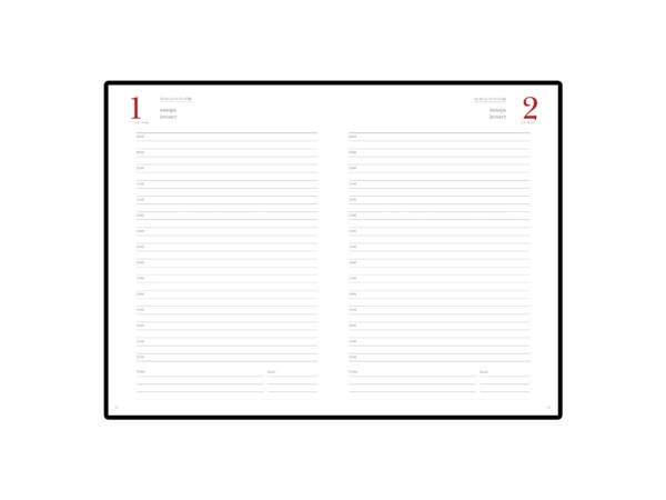 Ежедневник А5 полудатированный Boss, синий