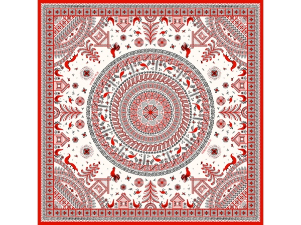 Платок Мезенская роспись