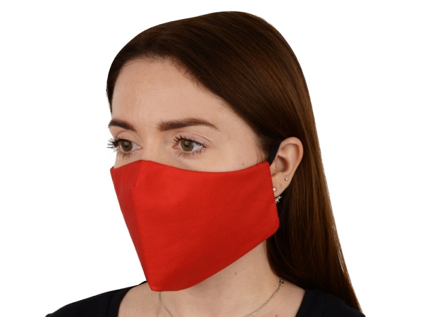 Маска для лица многоразовая, красный