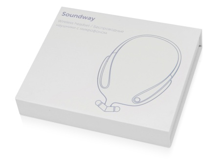 Беспроводные наушники с микрофоном Soundway, черный/белый