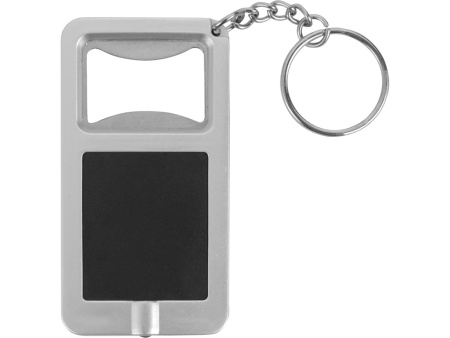 Брелок-открывалка Orcus с фонариком, черный