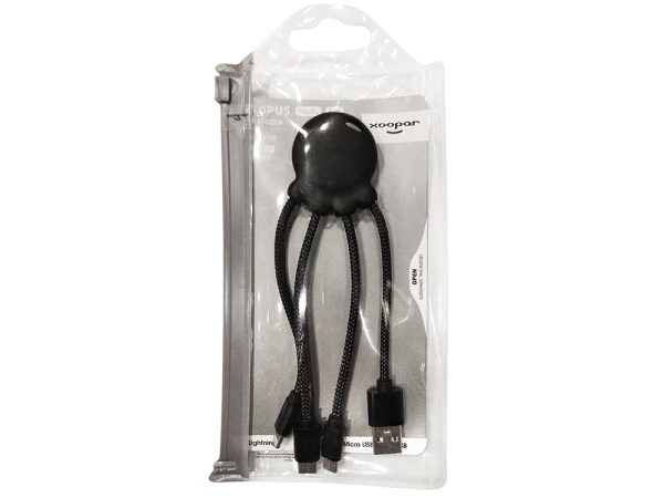 Зарядный кабель Octopus Light с подсветкой логотипа
