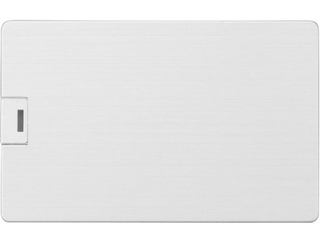 Флеш-карта USB 2.0 64 Gb в виде металлической карты Card Metal, серебристый